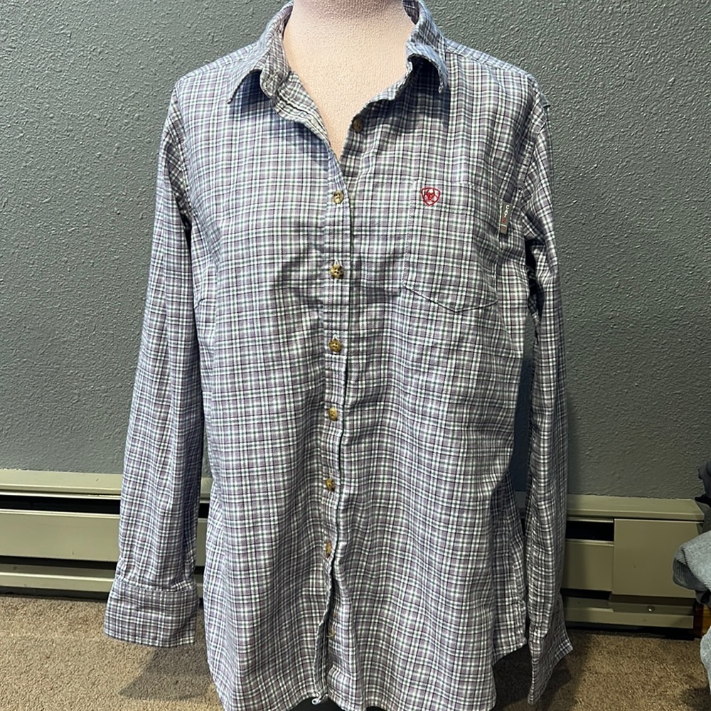 Ariat Work FR Flannel Top Size XL